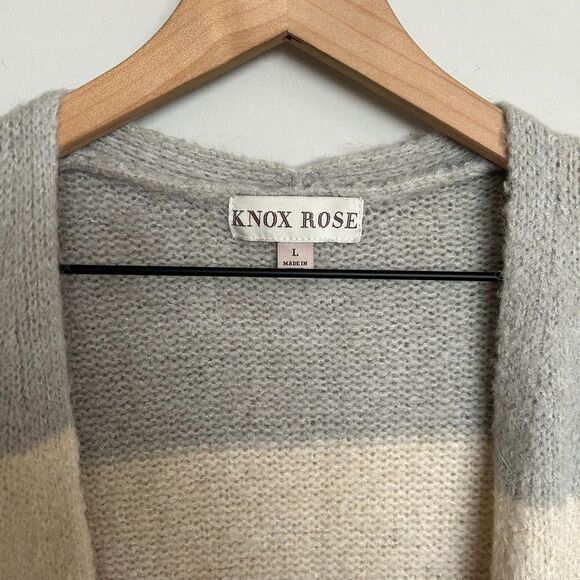 Knox Rose Striped Colorblock Duster Cardigan - Picture 3 of 6